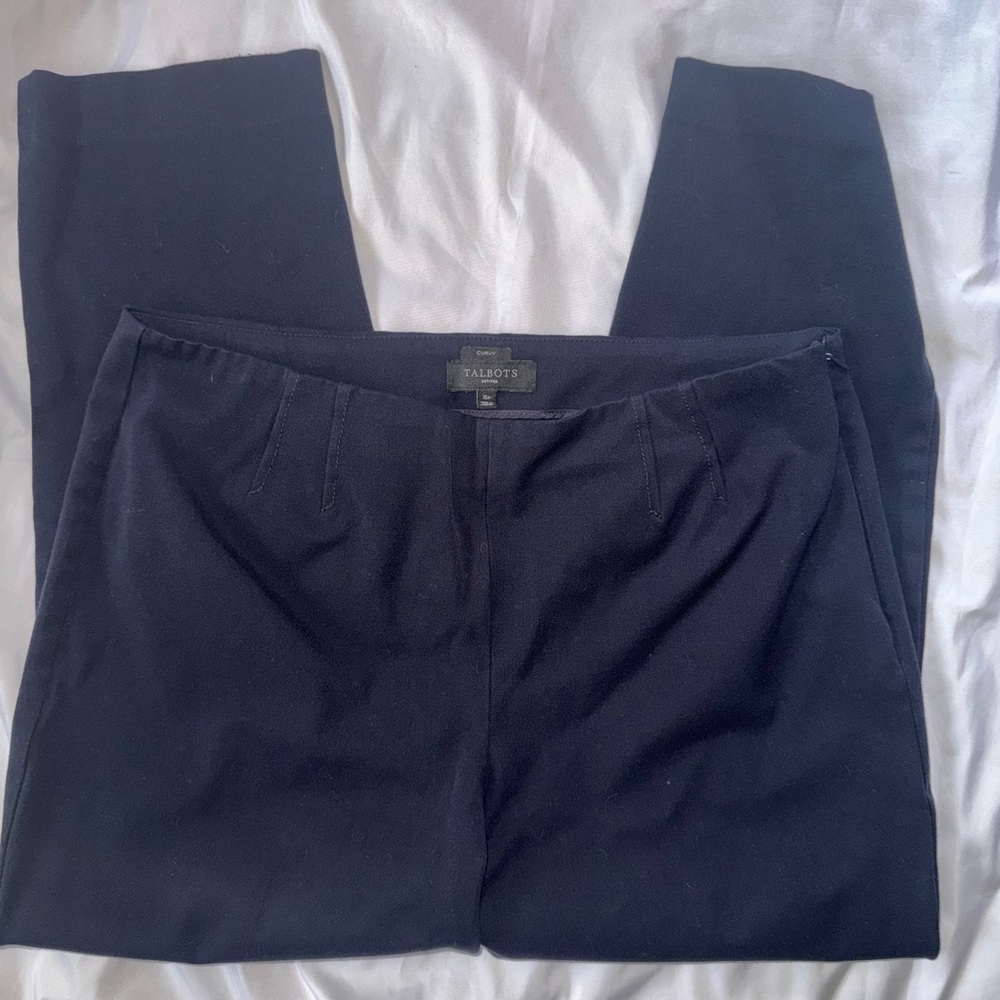 Talbots Woman’s Navy Chinos. Curvy. 16 Petite. - Picture 2 of 4